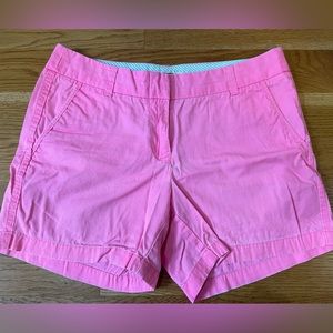 J. Crew Classic Chino Shorts Size 6 Neon Pink GUC